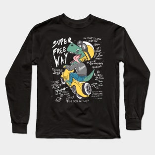 dinosaur hand drawn Long Sleeve T-Shirt